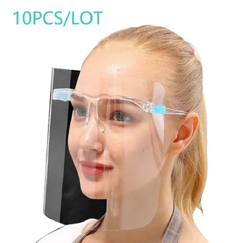 

Safty Transparent PET Anti-Fog Dust Full Face Shield Eyes Face Protective Goggles Glasses Frame Visor Hats mascarilla маски маск