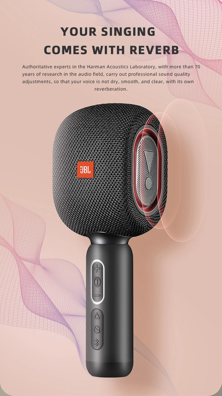 JBL KMC 500 Professional Karaoke Microphone Portable Bluetooth Wireless Speaker Microphone for Phone Handheld Dynamic Mic