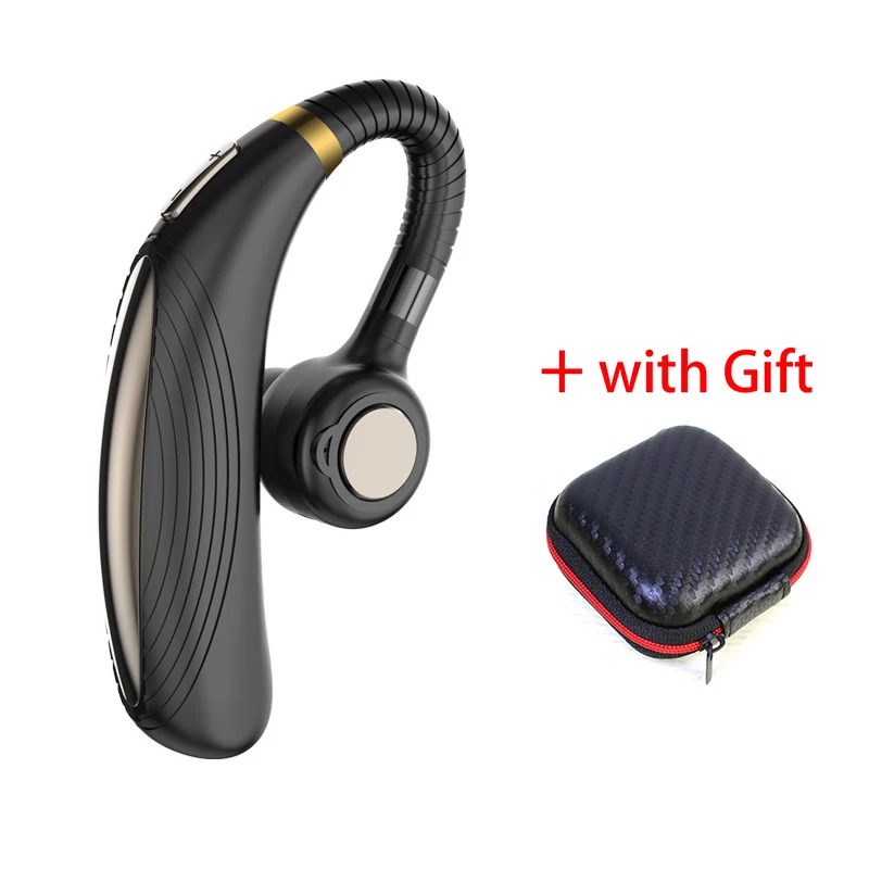 Bluetooth наушники беспроводные наушники гарнитура с HD музыкой handsfree 45 часов рабочего времени для телефона - Цвет: Black box