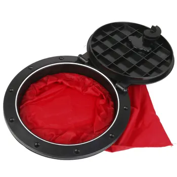 

8 inch Kayak Boat Seal Hatch with 8pcs Screws Waterproof Canoe Deck Plate Cover Red Storage Bag for Marine Boating Water Sport