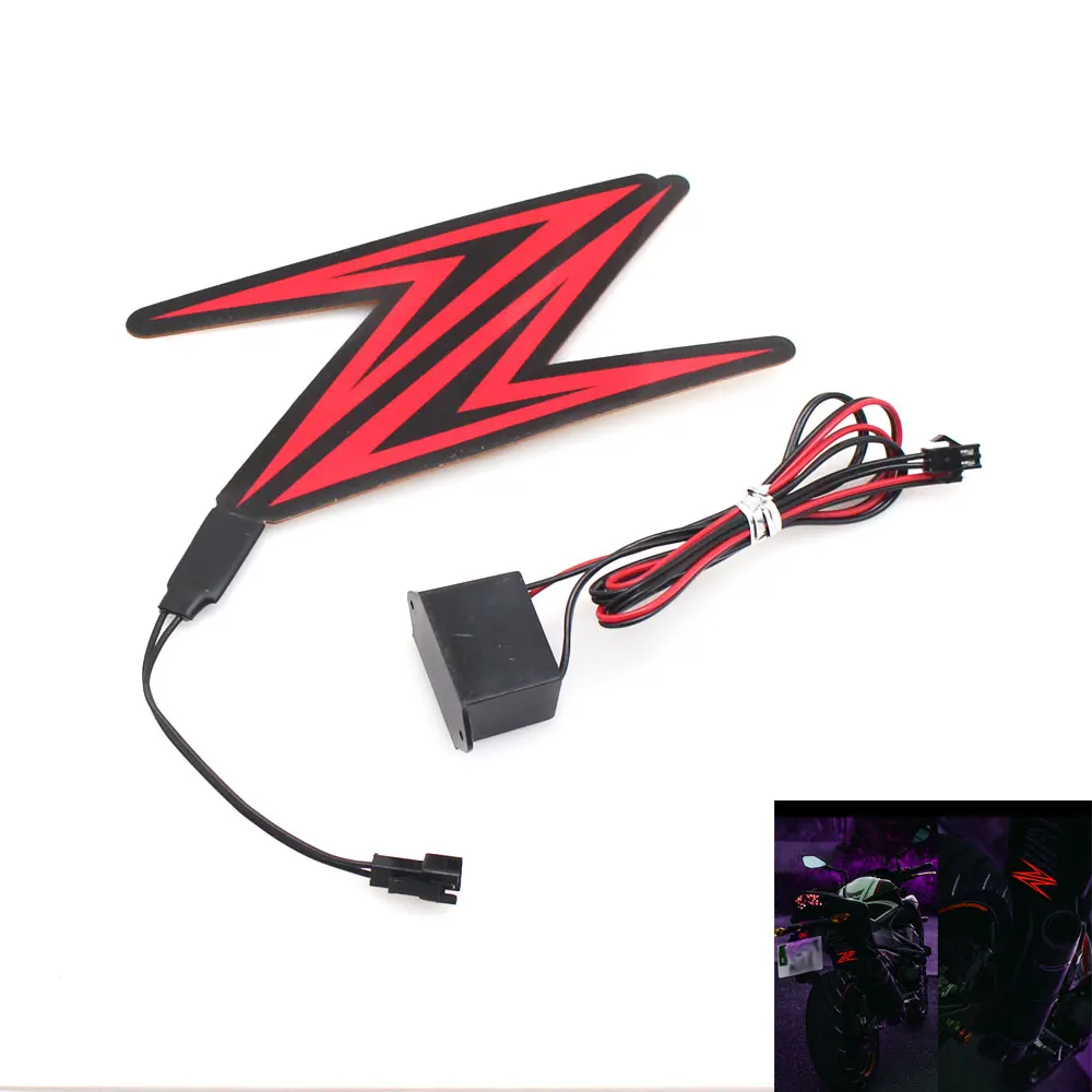 Motorcycle Night Riding Cold Light Signal Flashing Stripe Luminous Sticker For Kawasaki Z900 Z650 Z1000 Z800 Z750 Z300 Z250 Z125