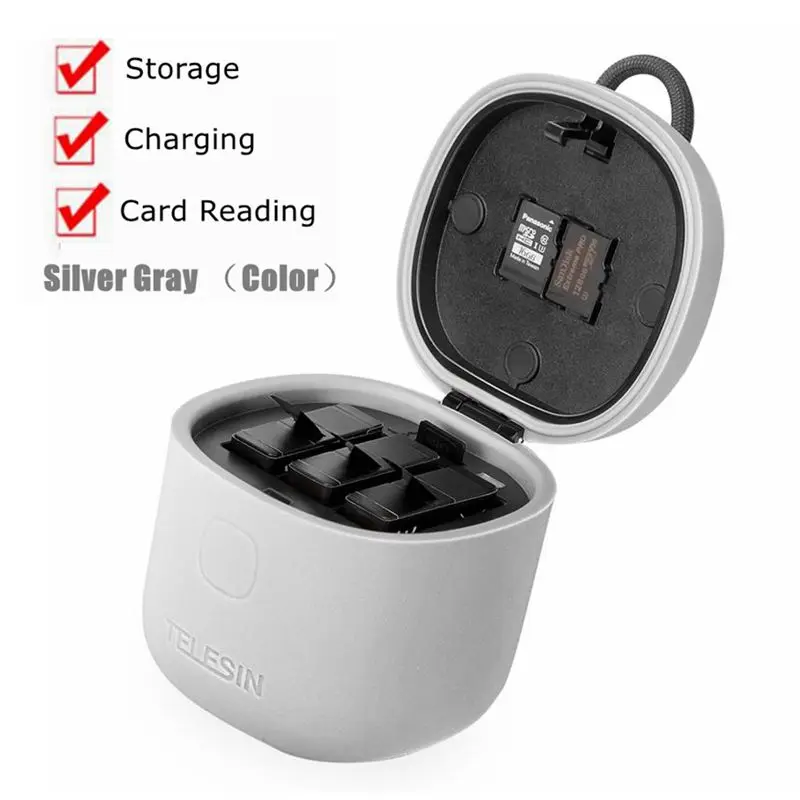 Новое зарядное устройство для карт памяти TF 3 в 1 Allin Box GoPro Hero 8 7 Black 6 5 аксессуары