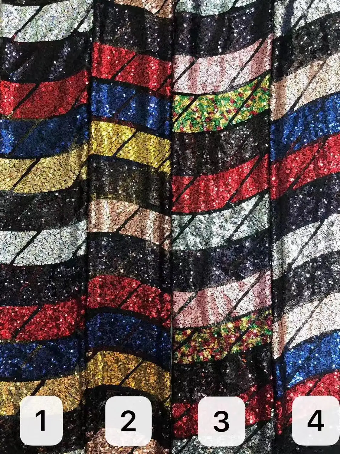 130-135 см сетчатая основа, модная расшитая блестками ткань, волнистая расшитая блестками ткань, XERY191025E