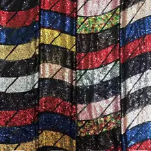 130-135 см сетчатая основа, модная расшитая блестками ткань, волнистая расшитая блестками ткань, XERY191025E