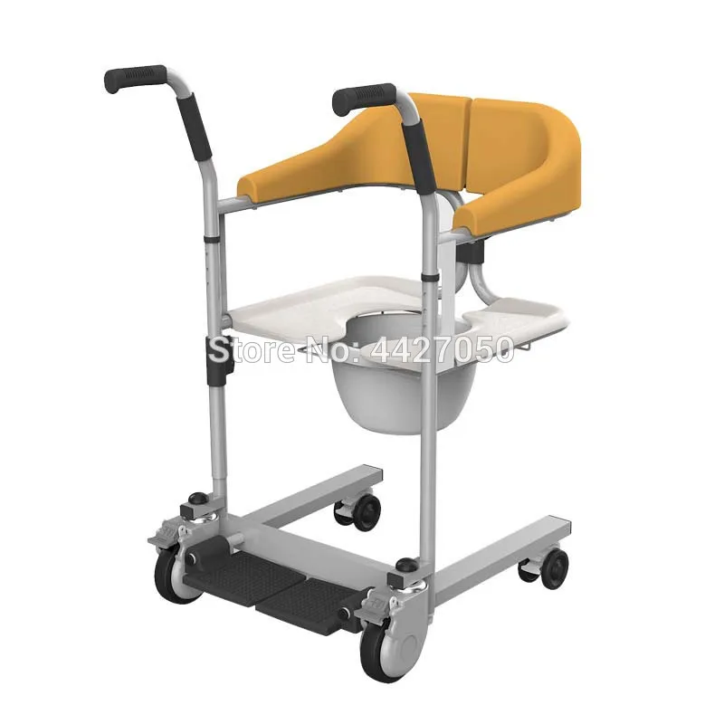 Nursing elderly manual adjustment multi-function toilet chair bath chair transfer wheelchair 6