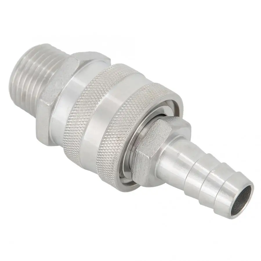 1/2in Female Thread Stainless Steel Quick Connector Adapter for Brewing Beer Quick Connector Home brew Beer Keg Dispenser
