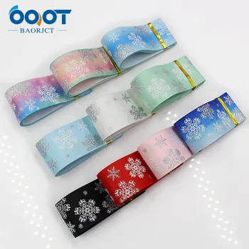 

L-20819-851,38mm,10yardsLaser snowflakeThermal transfer Printed grosgrain Ribbons,Party decoration,Clothing DIY Materials