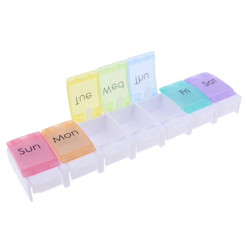 7 Days Week Pill Tablet Vitamin Medicine Box Container Storage Organizer