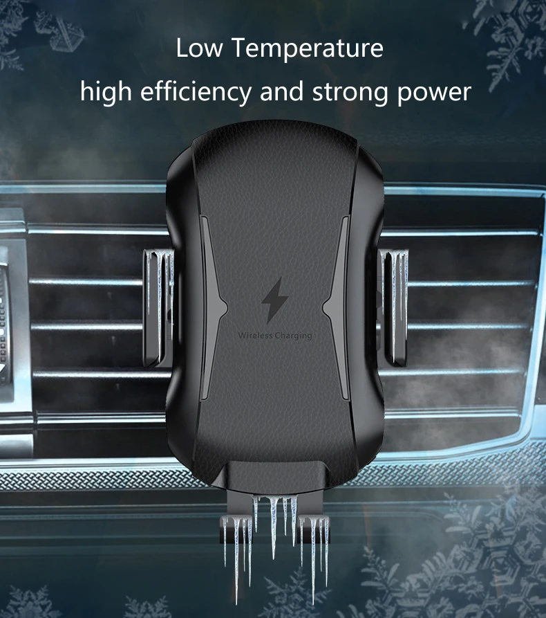Qi Беспроводное Автомобильное зарядное устройство с автоматическим зажимом 10 Вт Быстрый зарядный держатель телефона на вентиляции для iPhone 11 Pro XS XR X 8 Smasung S10 S9