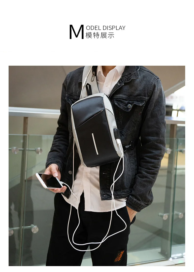 Cross Border Foreign Trade New Style Men Chest Pack Oxford Fabric Chest Bag Outdoor Sports Backpack Travel Diaper Bag Wholesale