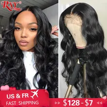 RXY Lace Front Human Hair Wigs 360 Lace Frontal Wig Body Wave 13×6 Lace Front Wig Brazilian Remy Human Hair Wigs For Women Black