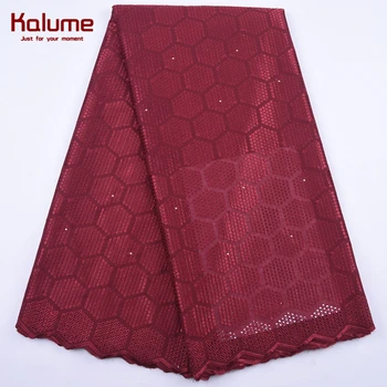 

Kalume Fashion African Swiss Cotton Lace Fabric Unique Nigerian Swiss Voile Lace In Switzerland For Men Women Dress Sewing 2095