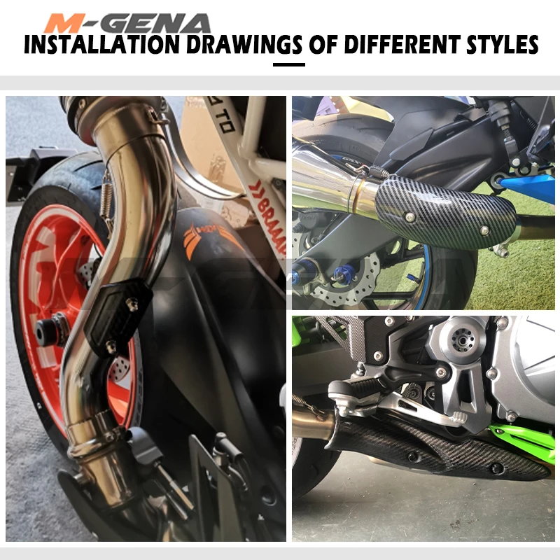 Motorcycle Exhaust Pipe Carbon Fiber Protector Heat Shield Cover Guard Anti-scalding Cover For CB650F Z900 TMAX530 CB400 XMAX300