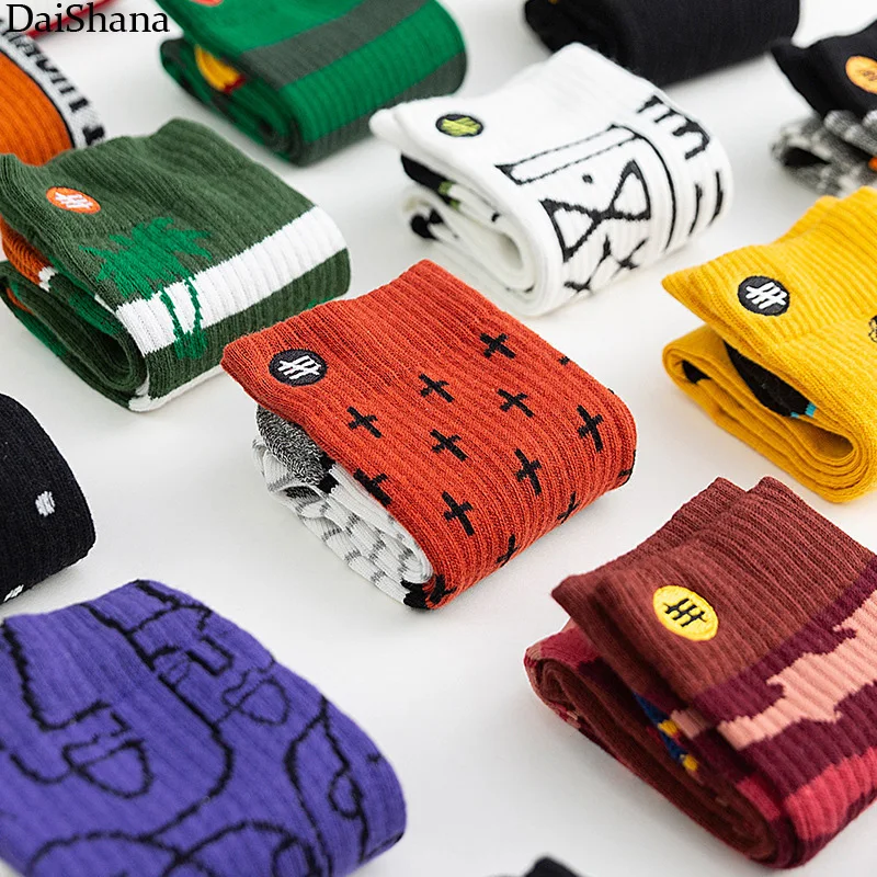 3Pairs New Fashion Unisex Sock Harajuku Korean Style Cotton Women Socks Skateboard Happy Crew Tide socks Meias Mujer EU36-44 29 H04e68eb60d014498a800f50c1896048fF
