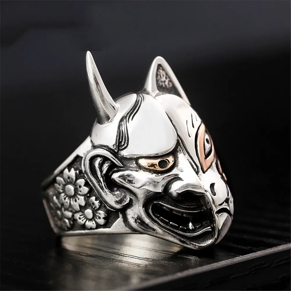 EVBEA Hannya кольцо японской мифологии лисы Bijoux большие регулируемые кольца с