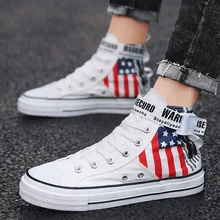 Новая обувь ярких цветов Чистый Красный Популярные; с высоким берцем; парусиновая обувь уличный стиль Мужская молодежная совета Обувь Мужская Спортивная одежда тенденции