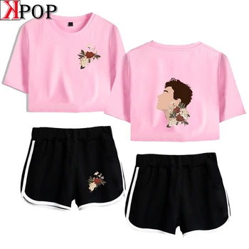 

Shawn Mendes sports wear for women gym two Pieces set T-shirt Short Pants Sets Fashion comfortable Women Summer