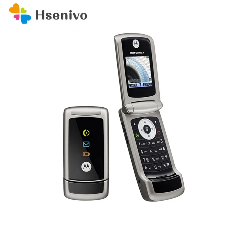 Motorola W220 Восстановленный Оригинальный разблокированный мобильный телефон Flip GSM FM