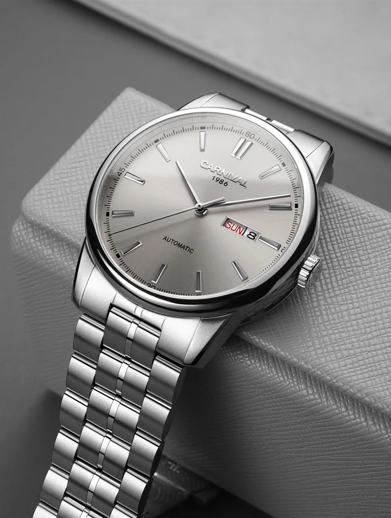 Switzerland Carnival Mechanical Watch Men MIYOTA Automatic Men Watches Luxury Brand Waterproof Clock Sapphire Montre Homme Reloj