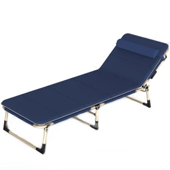 

Portable Folding Lounge Chair Home Office Nap Bed Outdoor Beach Bed Heavy Duty Padded Recliner Breathable and Comfortable