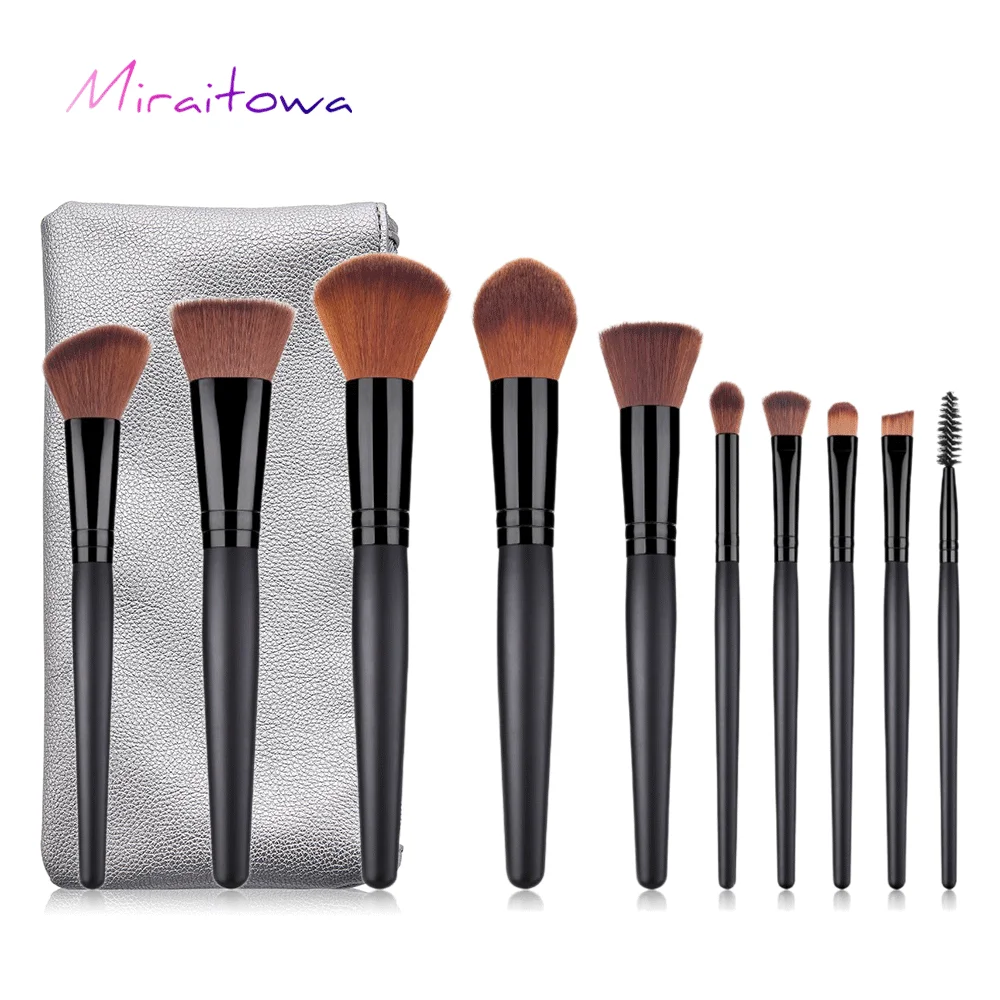 Miraitowa, 10 шт., набор кистей для макияжа, основа для растушевки, пудра, кисть для глаз, кисть для лица, набор инструментов для макияжа, Высококачественная Кисть для макияжа