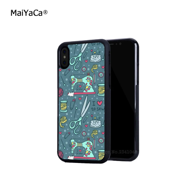 Швейная машина силиконовый мягкий край мобильный телефон чехол для apple iPhone X 5s se 6