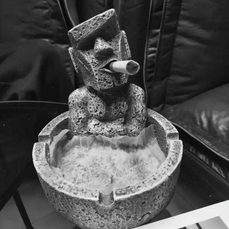 Cendrier de pâques en résine, statue en pierre, créatif, moai drôle,  portable, décoration de la maison, accessoires de bureau, cadeau pour petit  ami - AliExpress