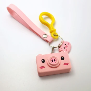 

Three-Dimensional Cute Key Ring Simulation Camera Keychain Creative Silicone Cartoon Pendant Jewelry Birthday Gift Children Toys