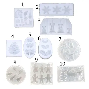 

Christmas Tree Elk Pine Nut Silicone Epoxy Resin Molds Jewelry Making Tools