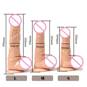 Realistic Feeling Soft TPE Penis Vibrator Faloimetor Cock for Women Women's Dildo Sex Toys Dildosex Toy Masturbators Sex Shop 2