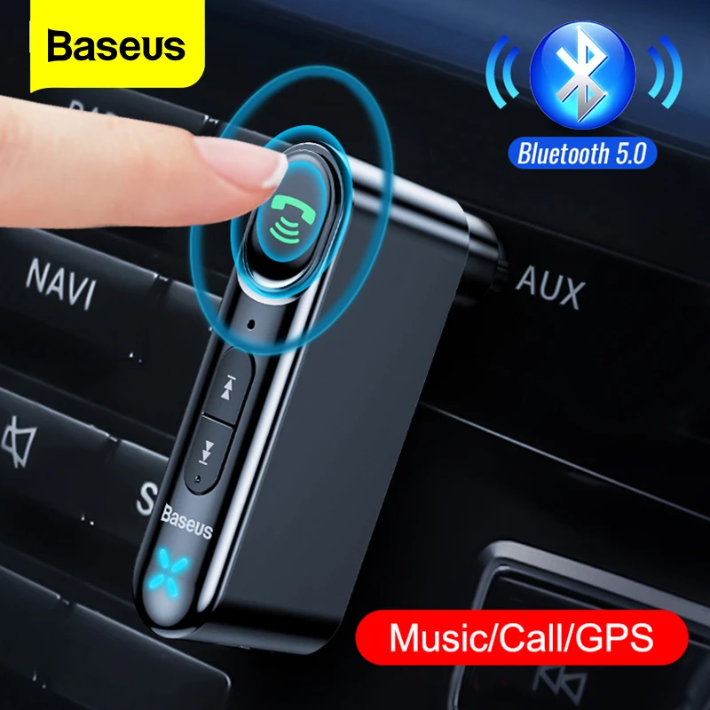 Baseus ワイヤレスbluetoothカーアダプター オーディオレシーバーキット 5 0mmジャック付き ハンズフリー 電話および自動送信機用 Bluetooth 車 キット Aliexpress