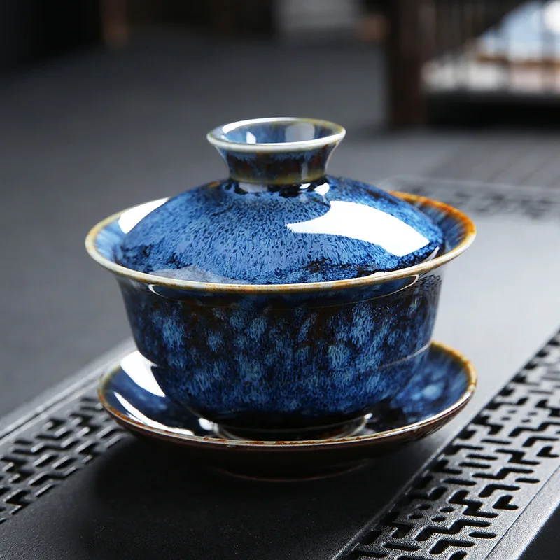 B Style 170 мл Gaiwan, керамическая пигментированная чайная чаша, блюдце, набор крышек, мастер-чашка, чайная супница, контейнер, держатель для чая, чайная посуда, посуда для напитков, подарки - Цвет: B Style
