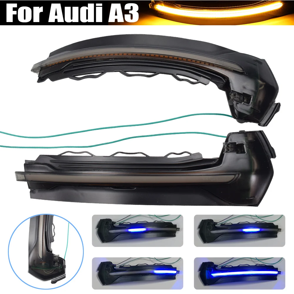 

2 pieces Led Dynamic Side Wing Turn Signal Light Sequential Blinker Light for Audi A3 8V S3 RS3 2013 2014 2015 2016 2017 2018