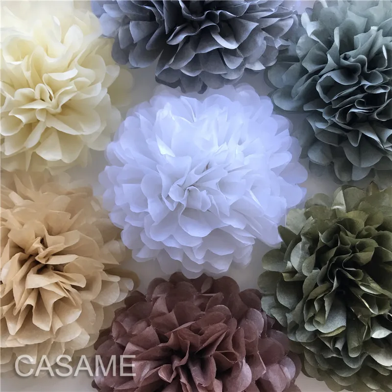 Hot 30pcs 25cm(10inch) Wholesale Tissue Paper Pom Poms Wedding Party  Decoration, Paper Flower Ball Home Decoration - AliExpress