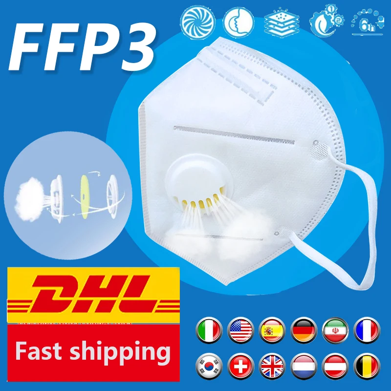 

masque ffp3 Respirator anti-virus n95 mask Dustproof Face Mouth Masks PM2.5 Breathing Safety Masks KN95 MASK mascarillas FFP3