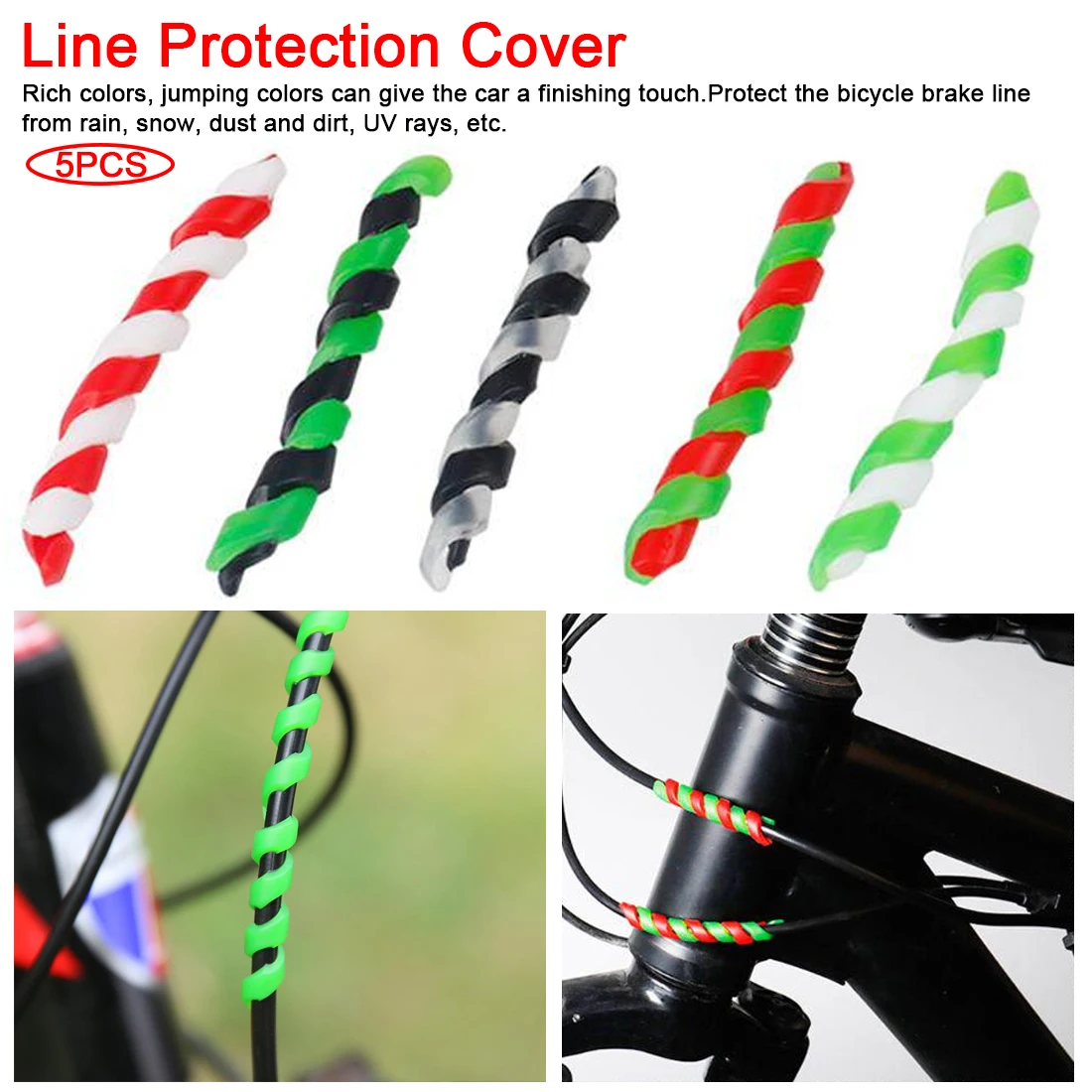 

Bicycle AccessoriesSleeve New Bike Cover Protection Guards Brake Line Protector Care Cycling Rubber Anti-friction Bike Guard