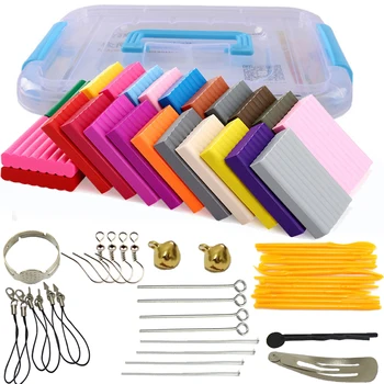 

24 Colors X 20g Oven Baking Polymer Clay Modeling Clay Fluffy Slime Toys Fluffy Slime Box Light Plasticine for Children