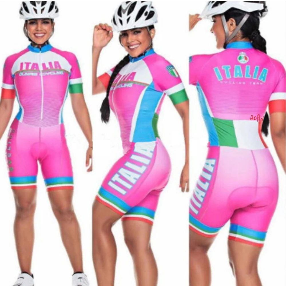 

2022 Dunas Women's Clothes Cycling Triathlon Skinsuit Sets Maillot Ropa Ciclismo MTB Bicycle Jumpsuit Kits Gel Pink Pad Summer