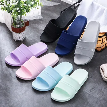 

Couple Indoor Eva Home Hotel Sandals Slippers Women Summer Non-slip Bathroom Shower Slippers Men Female Hospitality Flip Flops