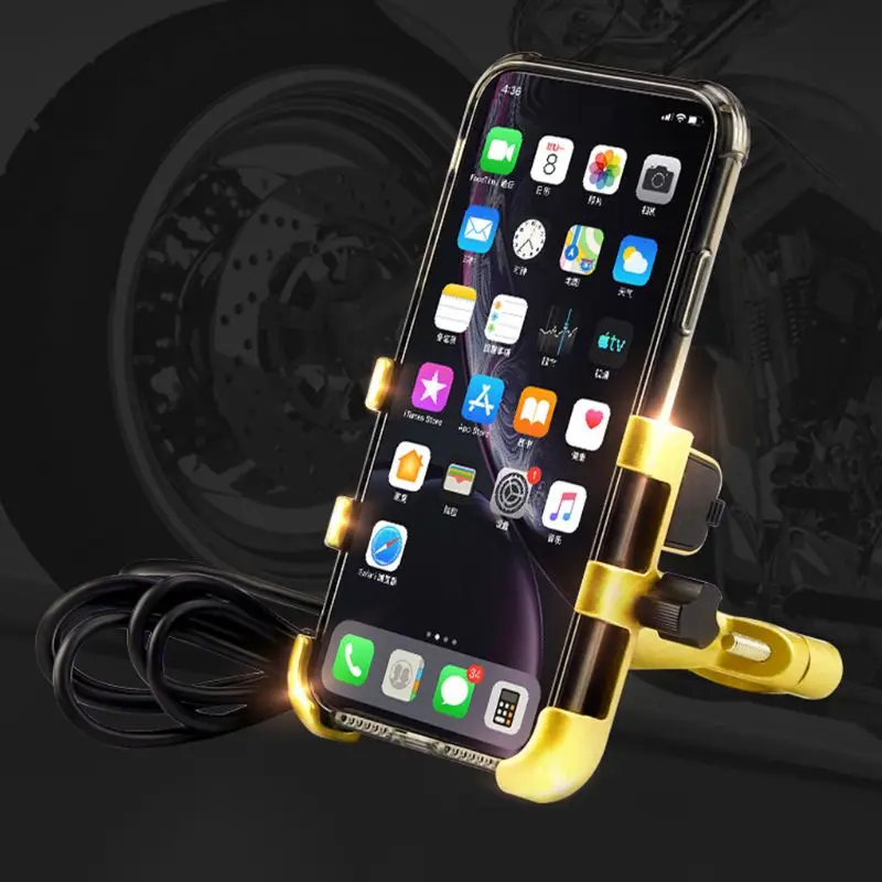 Держатель для телефона для мотоцикла и скутера с USB зарядным устройством для iphone samsung DXAB