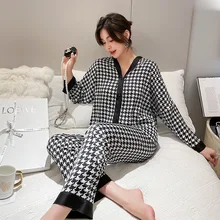 Luxury Fashion Autumn and Winter Net Celebrity Pajamas Women's Suits Noble Casual and Comfortable Ladies Pajamas Home Service