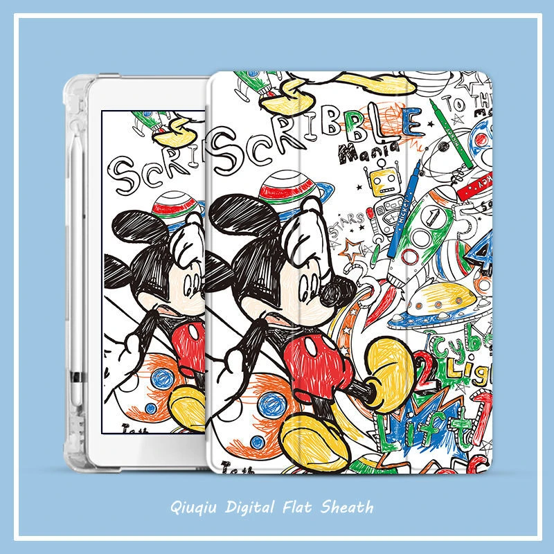 Disney Ipad Cover Mickey Graffiti Ipad Case For Ipad Air 4 Air 10 2 Pro 11 12 9 12 9 21 For Ipad 8th Generation 8 Funda Laptop Bags Cases Aliexpress