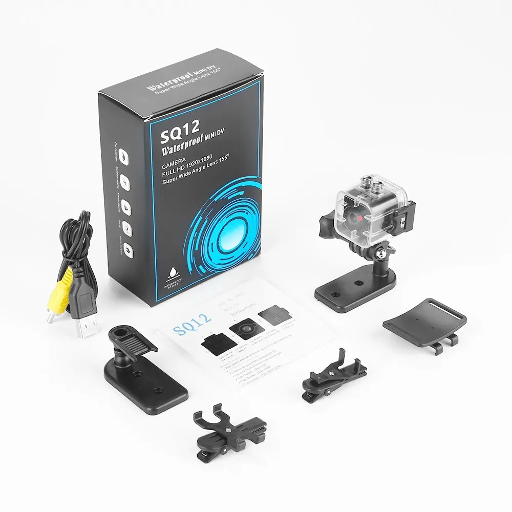 SQ11 SQ12 SQ13 SQ23 мини wifi-глазок для двери с монитором HD 1080P сенсор Nachtsicht микрокамера движения DVR Dv видео Kleine камера, камера - Цвет: SQ12 Black NO WIFI