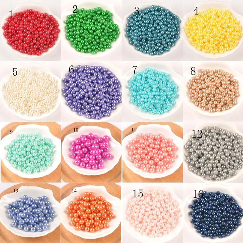 

3-10mm 23 color Pearl Acrylic Spacer Ball Round Beads Fit Jewelry Handmade YKL0555X