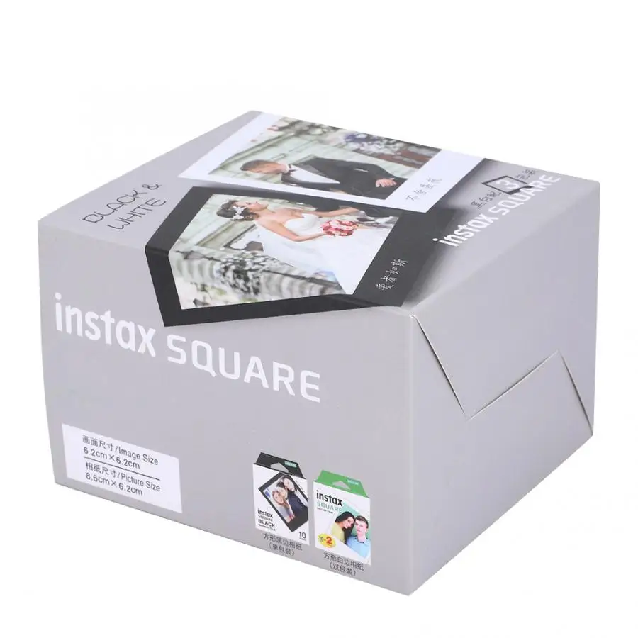 Пленка для камеры Fujifilm Instax 30 листов 20 листов 10 листов для Fujifilm Fuji Instax SQ10/SQ6/SP-3/SQ20 черный белый край