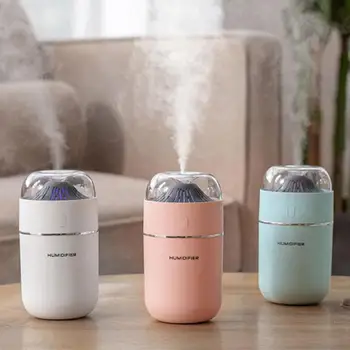 

320ml Mini Air Humidifier USB Rechargeable Timing Ultrasonic Humidifier Household LED Aroma Essential Oil Diffuser Air Purifier