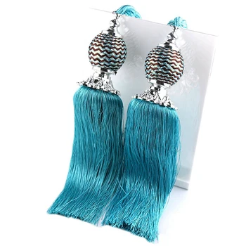 

HOT SALE 2Pcs Home Decoration Curtain Clip Accessories Hanging Belt Ball Curtain with Curtain Tassel Fastener Lace Buckle