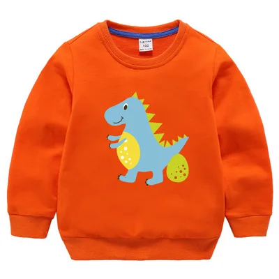 Тонкий свитер для маленьких мальчиков; Толстовка для девочек с рисунком динозавра из мультфильма; Одежда для мальчиков; топы для детей; свитер с принтом «Moose»; детская одежда - Цвет: 4