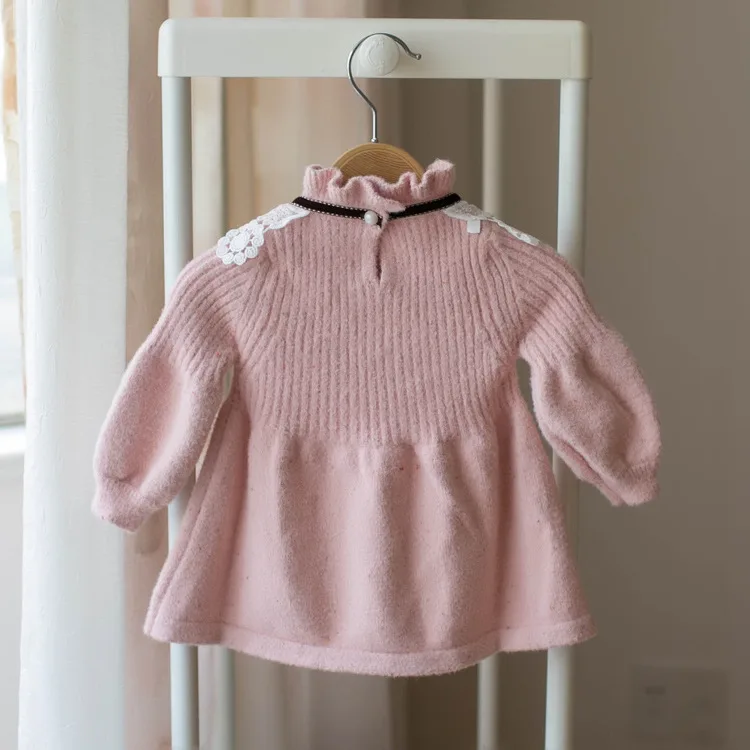 

Mmtkids Korean-style 2019 Autumn And Winter Childrenswear GIRL'S Sweater Children Pullover Lace Small CHILDREN'S H526