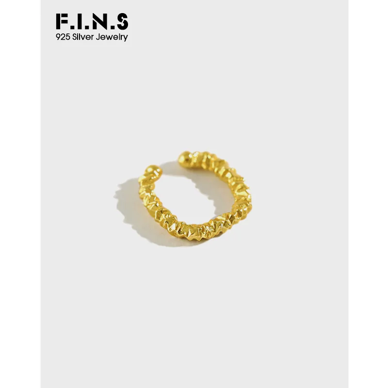 F.I.N.S Аутентичные 925 пробы серебряные ушные пряжки IINS вогнутые штабелируемые